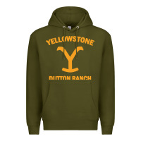 Army Green dutton ranch Premium Hoodie - linhVisuals