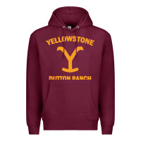 Burgundy dutton ranch Premium Hoodie - linhVisuals