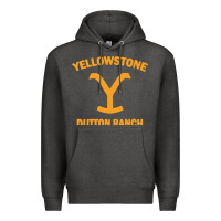 Charcoal Heather dutton ranch Premium Hoodie - linhVisuals