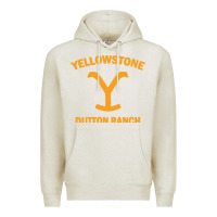 Oatmeal Heather dutton ranch Premium Hoodie - linhVisuals