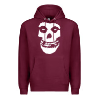 Burgundy mens skull Premium Hoodie - linhVisuals