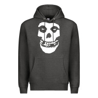 Charcoal Heather mens skull Premium Hoodie - linhVisuals