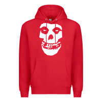 Red mens skull Premium Hoodie - linhVisuals