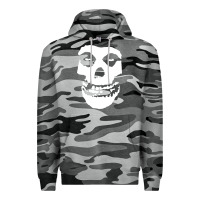 Slate Camo mens skull Premium Hoodie - linhVisuals