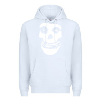 White mens skull Premium Hoodie - linhVisuals