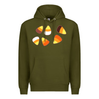 Army Green candy corn Premium Hoodie - linhVisuals