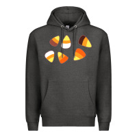 Charcoal Heather candy corn Premium Hoodie - linhVisuals