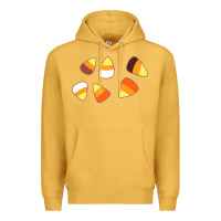 Mustard candy corn Premium Hoodie - linhVisuals