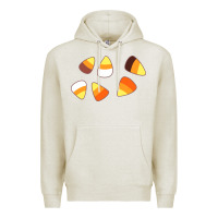 Oatmeal Heather candy corn Premium Hoodie - linhVisuals
