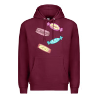 Burgundy candy pieces Premium Hoodie - linhVisuals
