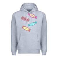 Heather Grey candy pieces Premium Hoodie - linhVisuals