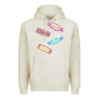Oatmeal Heather candy pieces Premium Hoodie - linhVisuals