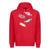 Red candy pieces Premium Hoodie - linhVisuals