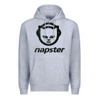 Heather Grey napster    napster Premium Hoodie - linhVisuals