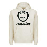 Oatmeal Heather napster    napster Premium Hoodie - linhVisuals