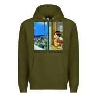 Army Green belle and sebastian 90s style fanart design Premium Hoodie - linhVisuals