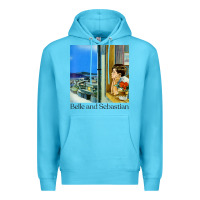 Ocean Blue belle and sebastian 90s style fanart design Premium Hoodie - linhVisuals