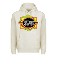 Oatmeal Heather hey you guys   the electric company Premium Hoodie - linhVisuals