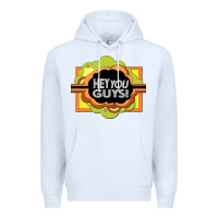White hey you guys   the electric company Premium Hoodie - linhVisuals