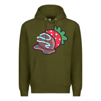 Army Green chocolate covered strawberry Premium Hoodie - linhVisuals