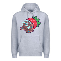 Heather Grey chocolate covered strawberry Premium Hoodie - linhVisuals