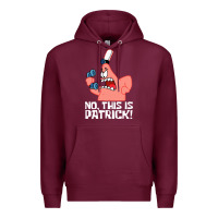 Burgundy no this is patrick Premium Hoodie - linhVisuals