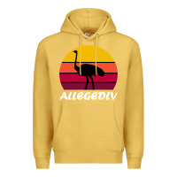 Antique Gold retro vintage allegedly ostrich Premium Hoodie - linhVisuals