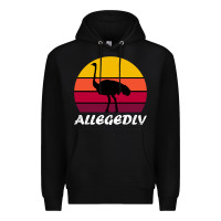 Black retro vintage allegedly ostrich Premium Hoodie - linhVisuals