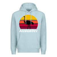 Blue Mist retro vintage allegedly ostrich Premium Hoodie - linhVisuals