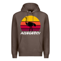 Coffee retro vintage allegedly ostrich Premium Hoodie - linhVisuals
