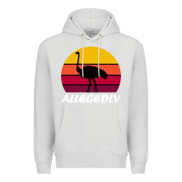 Dove Grey retro vintage allegedly ostrich Premium Hoodie - linhVisuals