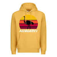 Mustard retro vintage allegedly ostrich Premium Hoodie - linhVisuals
