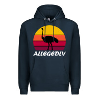 Navy retro vintage allegedly ostrich Premium Hoodie - linhVisuals