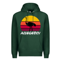 Sports Green retro vintage allegedly ostrich Premium Hoodie - linhVisuals