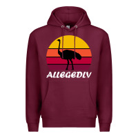 Burgundy retro vintage allegedly ostrich Premium Hoodie - linhVisuals