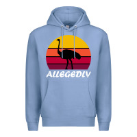 Colony Blue retro vintage allegedly ostrich Premium Hoodie - linhVisuals