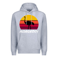 Heather Grey retro vintage allegedly ostrich Premium Hoodie - linhVisuals