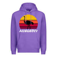 Purple retro vintage allegedly ostrich Premium Hoodie - linhVisuals