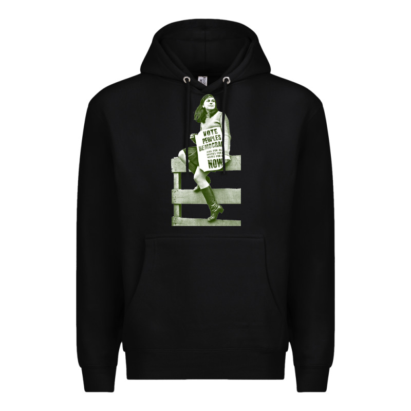 Bernadette Devlin Retro Irish Fanart Premium Hoodie by linhVisuals | Teevron