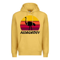 Antique Gold retro vintage allegedly ostrich Premium Hoodie - linhVisuals