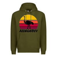 Army Green retro vintage allegedly ostrich Premium Hoodie - linhVisuals