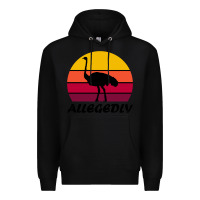 Black retro vintage allegedly ostrich Premium Hoodie - linhVisuals