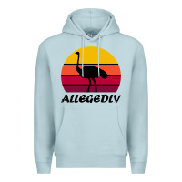 Blue Mist retro vintage allegedly ostrich Premium Hoodie - linhVisuals