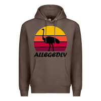 Coffee retro vintage allegedly ostrich Premium Hoodie - linhVisuals