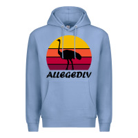 Colony Blue retro vintage allegedly ostrich Premium Hoodie - linhVisuals