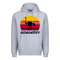 Heather Grey retro vintage allegedly ostrich Premium Hoodie - linhVisuals