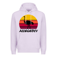 Lilac retro vintage allegedly ostrich Premium Hoodie - linhVisuals