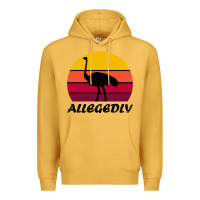 Mustard retro vintage allegedly ostrich Premium Hoodie - linhVisuals