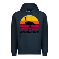 Navy retro vintage allegedly ostrich Premium Hoodie - linhVisuals