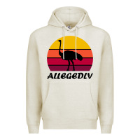 Oatmeal Heather retro vintage allegedly ostrich Premium Hoodie - linhVisuals